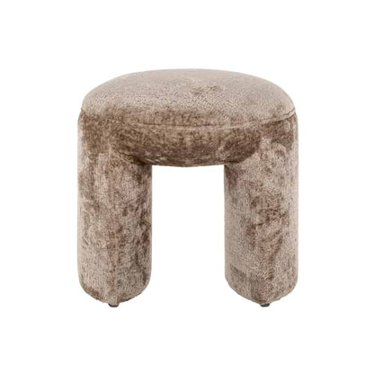 Richmond Interiors Sitzpuff Fargo Taupe Chenille (Bergen 104 Taupe Chenille) Pouf rund Richmond Interiors