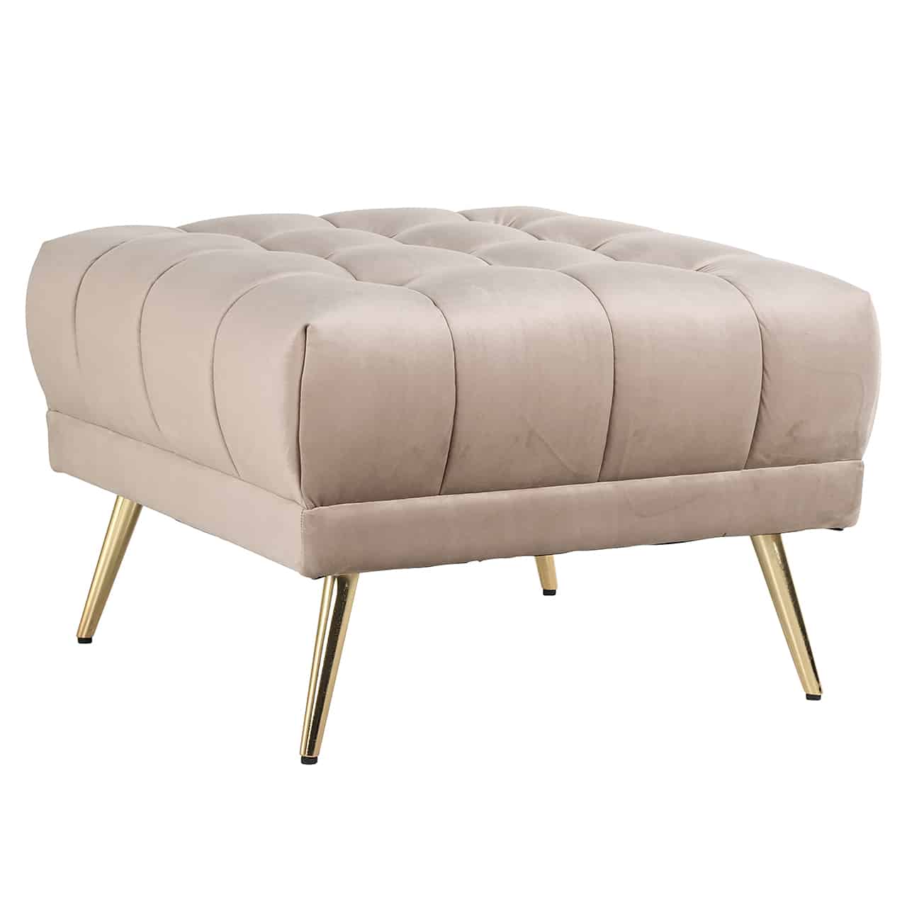 Richmond Interiors Hocker Huxley Khaki-Samt Hocker Richmond Interiors